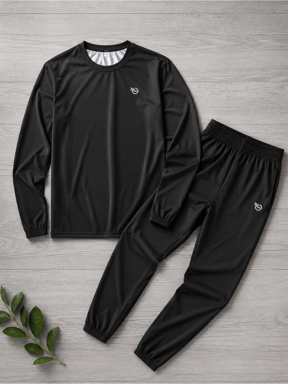 Women’s Black Sweat Suit / Sauna Suit Set | Size: Large – New in Bag - Picture 3 of 11